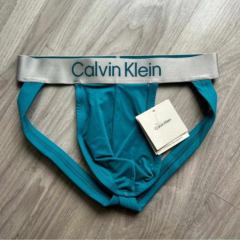 Calvin Klein | Brushed Microfiber Stretch Jock Strap in Teal Marine (Small)